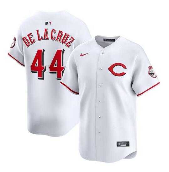 Men%27s Cincinnati Reds #44 Elly De La Cruz White 2025 Home Limited Stitched Jersey Dzhi